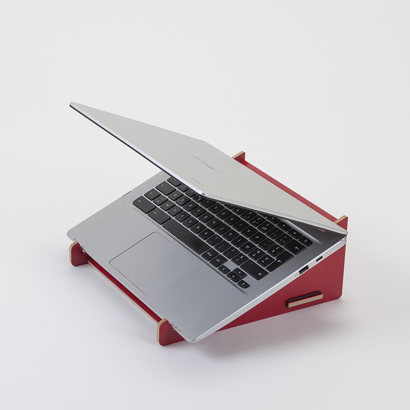 Support pour ordinateur portable en bois - Travail ergonomique
